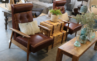 Black Dog Interiors Roswell Cognac leather chairs